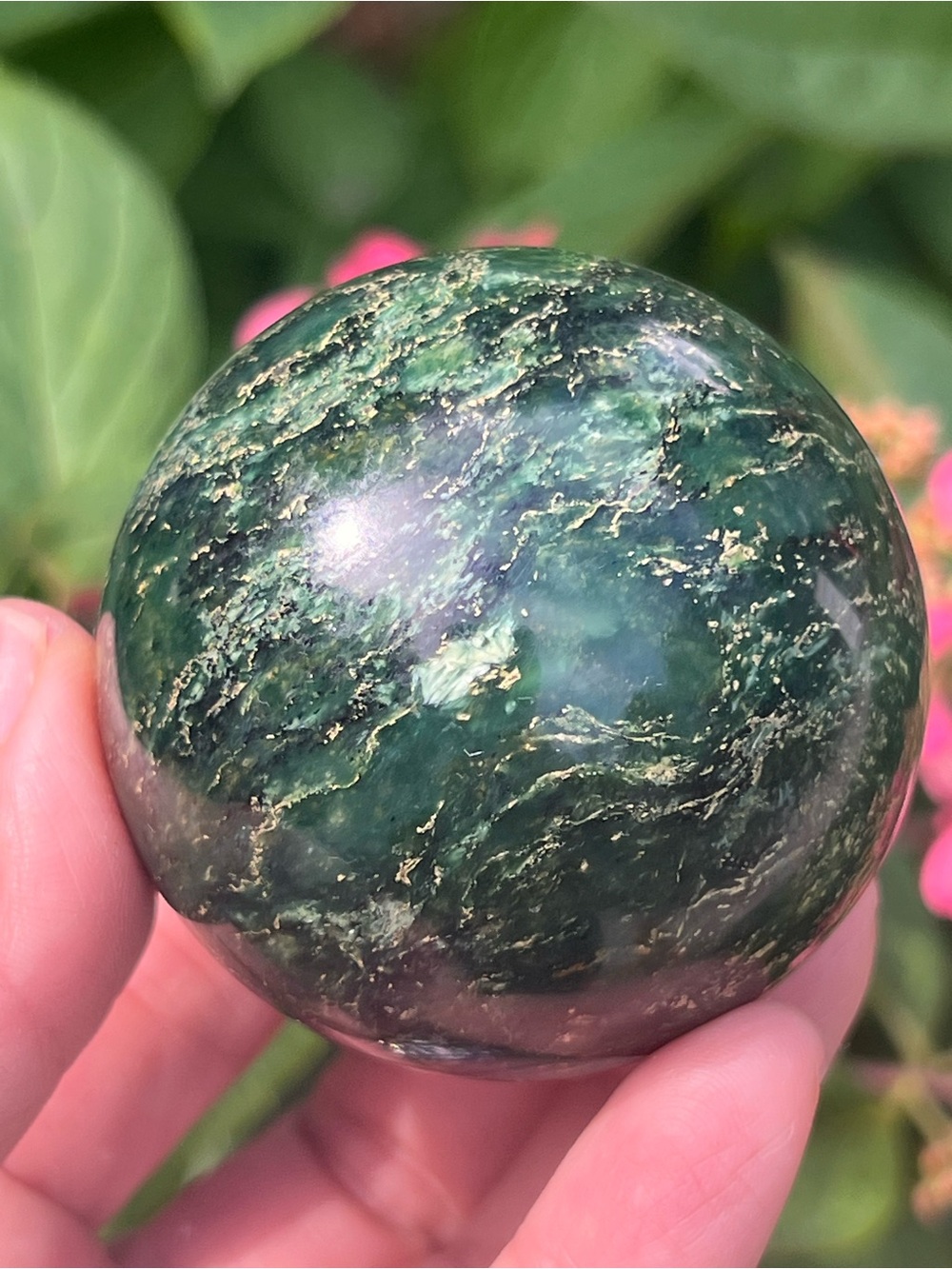 Emerald (2) quartz sphere | crystal